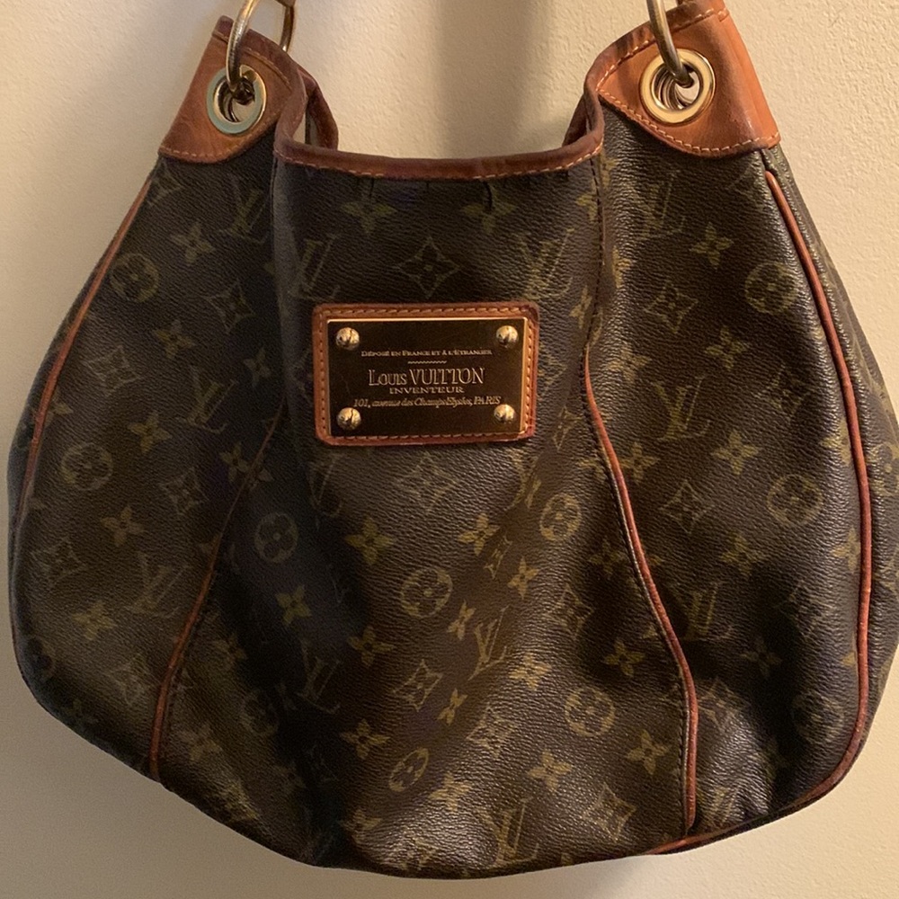 AUTH Louis Vuitton Tote bag Galliera PM Brown Monogram MI4028 On Sale Vintage LV